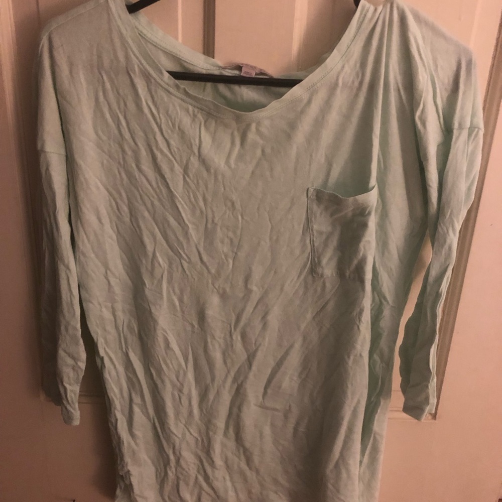 Light green long sleeve shirt